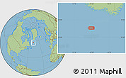 Savanna Style Location Map of the area around 57° 25' 7" N, 48° 22' 30" W