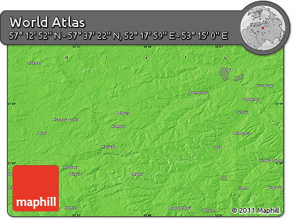 Political Map of the Area around 57° 25' 7" N, 52° 46' 29" E