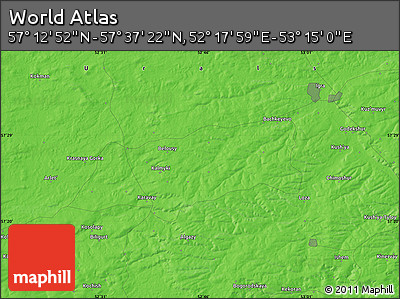 Political Map of the Area around 57° 25' 7" N, 52° 46' 29" E