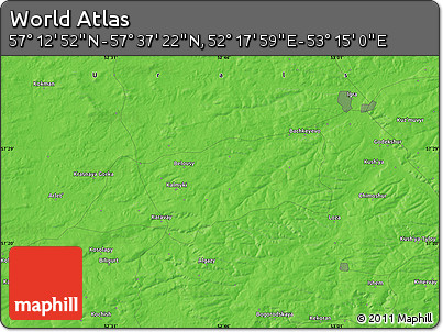 Political Map of the Area around 57° 25' 7" N, 52° 46' 29" E