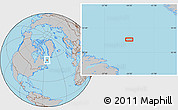 Gray Location Map of the area around 57° 25' 7" N, 54° 19' 30" W