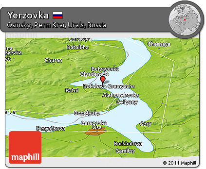 Physical Panoramic Map of Yerzovka