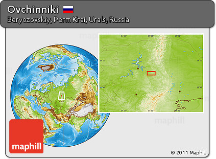 Physical Location Map of Ovchinniki