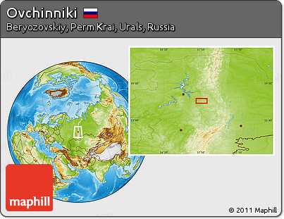 Physical Location Map of Ovchinniki