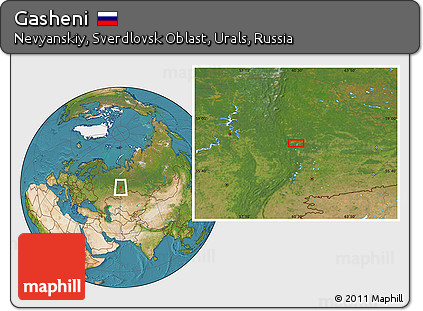 Satellite Location Map of Gasheni