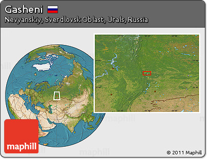 Satellite Location Map of Gasheni