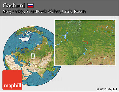 Satellite Location Map of Gasheni