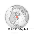 Outline Map of the Area around 57° 25' 7" N, 68° 46' 30" W, rectangular outline