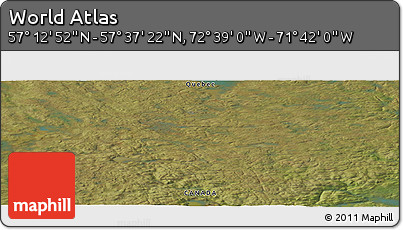 Satellite Panoramic Map of the Area around 57° 25' 7" N, 72° 10' 30" W