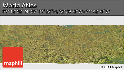 Satellite Panoramic Map of the Area around 57° 25' 7" N, 72° 10' 30" W