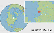 Savanna Style Location Map of the area around 57° 25' 7" N, 77° 16' 30" W