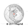Outline Map of the Area around 57° 25' 7" N, 82° 22' 30" W, rectangular outline