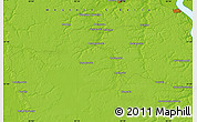 Physical Map of the area around 57° 25' 7" N, 83° 22' 30" E
