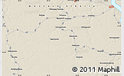 Shaded Relief Map of the area around 57° 25' 7" N, 83° 22' 30" E