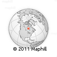 Outline Map of the Area around 57° 25' 7" N, 85° 46' 30" W, rectangular outline