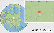 Savanna Style Location Map of the area around 57° 25' 7" N, 92° 43' 29" E