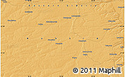 Political Map of the area around 57° 25' 7" N, 92° 43' 29" E