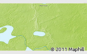 Physical 3D Map of the area around 57° 25' 7" N, 96° 49' 29" W