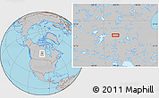 Gray Location Map of the area around 57° 46' 59" N, 100° 13' 29" W