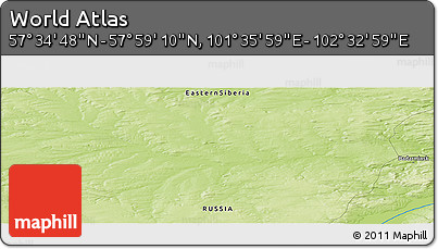 Physical Panoramic Map of the Area around 57° 46' 59" N, 102° 4' 29" E