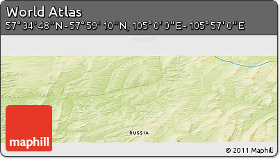 Physical Panoramic Map of the Area around 57° 46' 59" N, 105° 28' 29" E