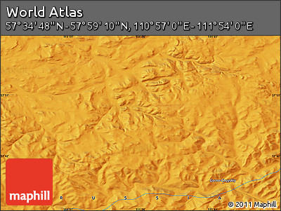 Political Map of the Area around 57° 46' 59" N, 111° 25' 30" E