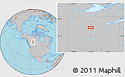 Gray Location Map of the area around 57° 46' 59" N, 115° 31' 30" W