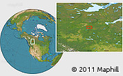 Satellite Location Map of the area around 57° 46' 59" N, 115° 31' 30" W