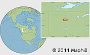 Savanna Style Location Map of the area around 57° 46' 59" N, 115° 31' 30" W
