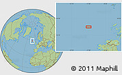 Savanna Style Location Map of the area around 57° 46' 59" N, 11° 49' 29" W
