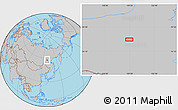 Gray Location Map of the area around 57° 46' 59" N, 129° 16' 30" E