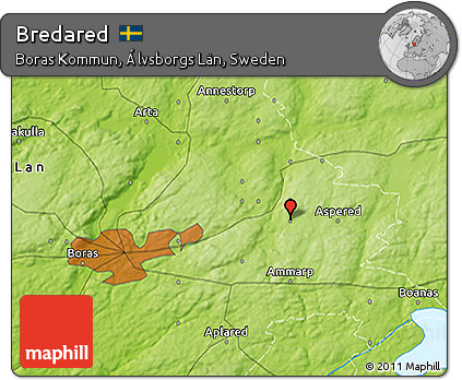 Physical 3D Map of Bredared