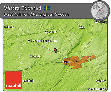 Physical 3D Map of Västra Ebbared