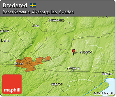 Physical 3D Map of Bredared