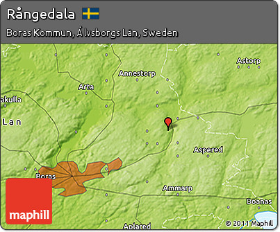 Physical 3D Map of Rångedala