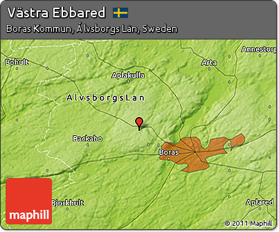 Physical 3D Map of Västra Ebbared