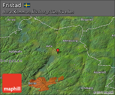 Satellite 3D Map of Fristad