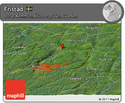 Satellite Panoramic Map of Fristad