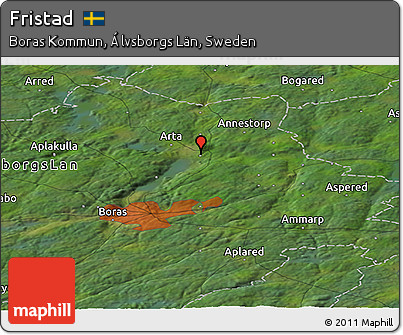 Satellite Panoramic Map of Fristad