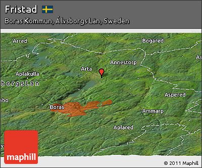 Satellite Panoramic Map of Fristad