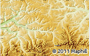 Physical Map of the area around 57° 46' 59" N, 131° 49' 29" E