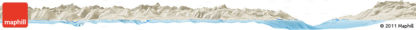 Shaded Relief Horizon Map of the Area around 57° 46' 59" N, 135° 4' 29" W Shaded Relief Horizon Map of the Area around 57° 46' 59" N, 135° 4' 29" W