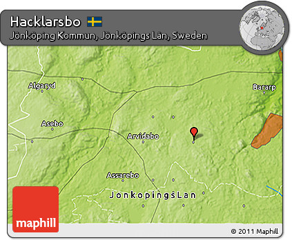 Physical 3D Map of Hacklarsbo