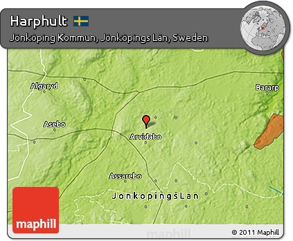Physical 3D Map of Harphult