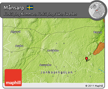 Physical 3D Map of Månsarp