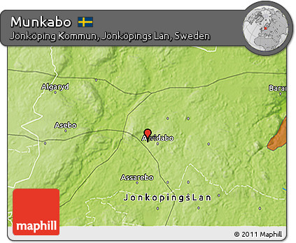 Physical 3D Map of Munkabo