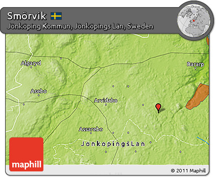 Physical 3D Map of Smörvik