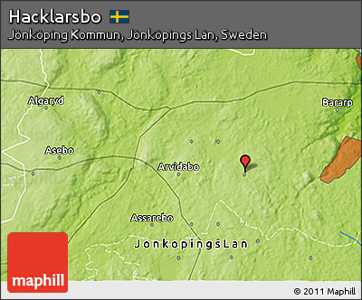 Physical 3D Map of Hacklarsbo