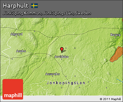 Physical 3D Map of Harphult