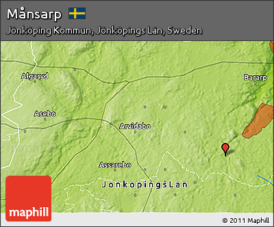 Physical 3D Map of Månsarp